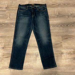 Dark denim straight jeans